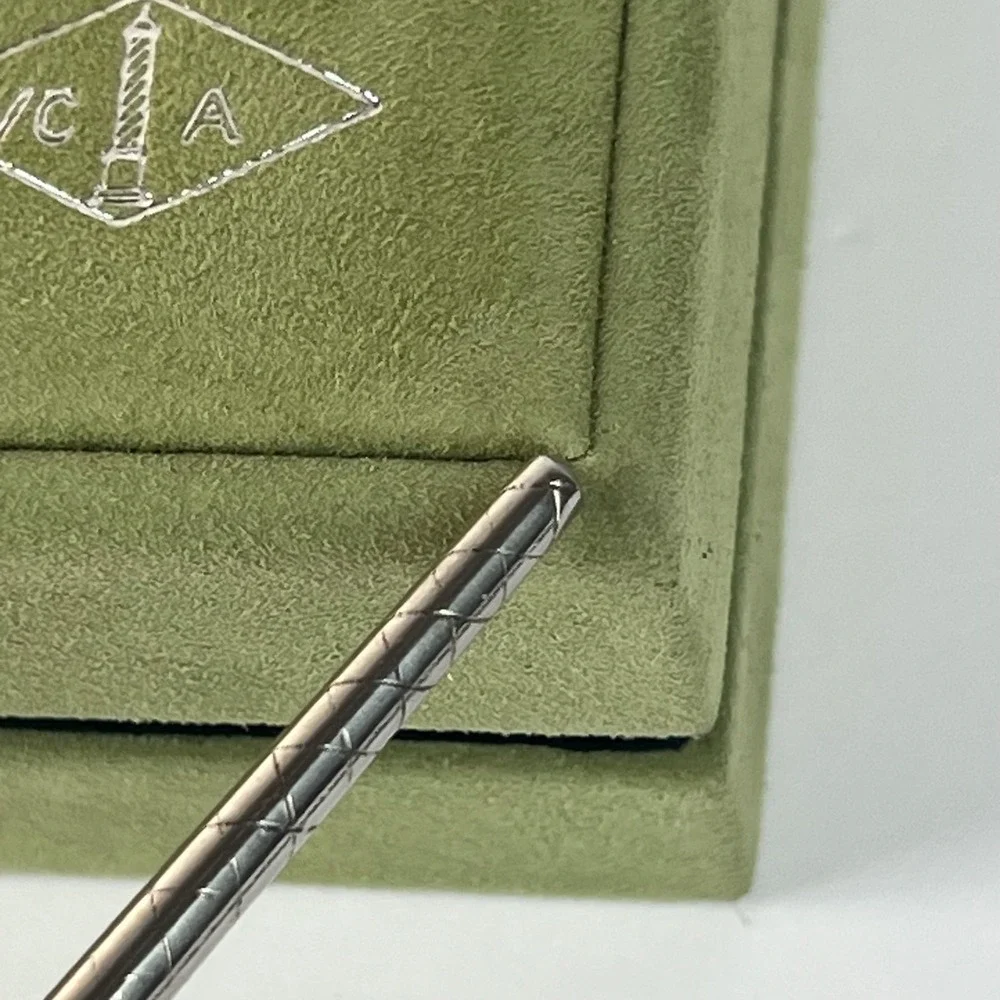 Van Cleef & Arpels Jewelry Box Green Suede Small Square Presentation Case VCA